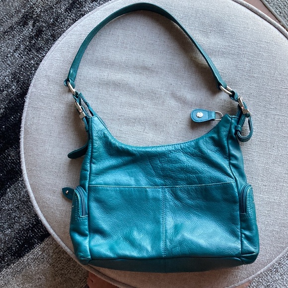 Stone Mountain Teal Leather Purse - Picture 2 of 7